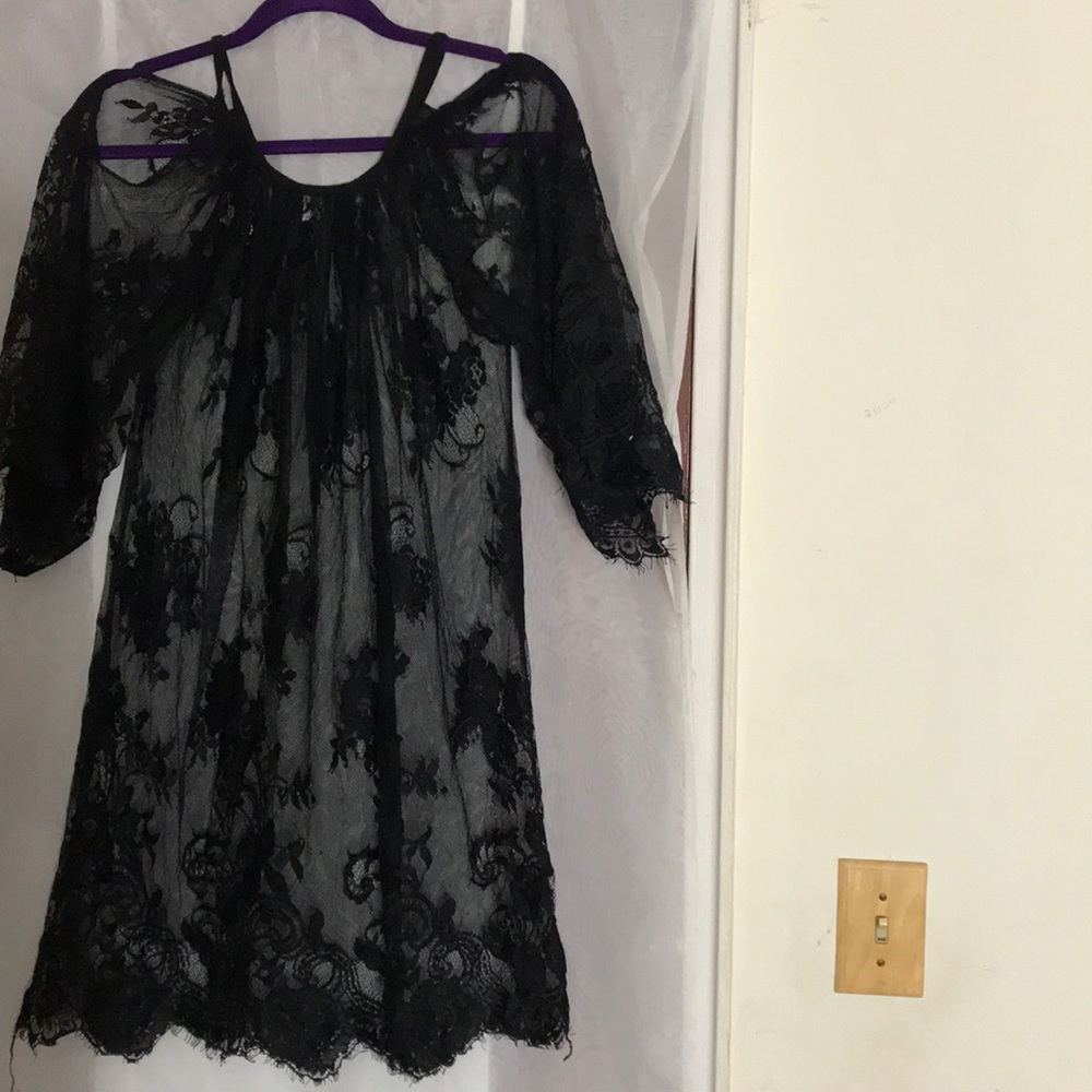 Black bathing suit cover up bikini